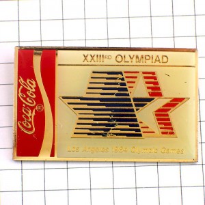 ピンバッジ・ロサンジェルス五輪オリンピック星コカコーラ LOS-ANGELES-1984  USA COCA-COLA