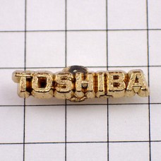 ピンバッジ・東芝ゴールド金色