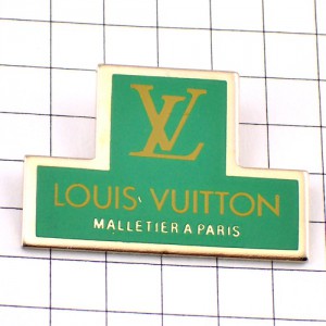 ピンバッジ・ルイヴィトンLV緑 LOUIS-VUITTON PARIS FRANCE