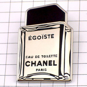 ピンバッジ・シャネル香水エゴイスト銀色壜型 CHANEL EGOISTE