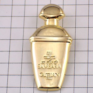 ピンバッジ・ゲランの香水壜ゴールド金色 GUERLAIN SAMSARA