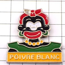 ピンバッジ・アフリカの女の子 POIVRE-BLANC FRANCE