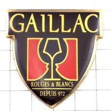 ピンバッジ・ガイヤック地方ワイン酒グラス紋章 GAILLAC FRANCE