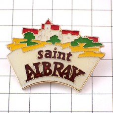 ピンバッジ・赤い屋根の町チーズの会社 SAINT-ALBRAY