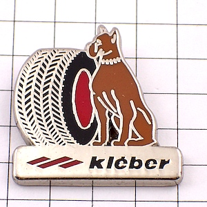 ピンバッジ・クレベール車タイヤ犬 BOXER KLEBER MICHELIN FRANCE