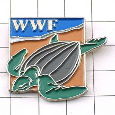 ピンバッジ・海亀カメＷＷＦ世界自然保護基金