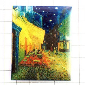 ピンバッジ・夜のカフェ絵ヴィンセントヴァンゴッホ画 VINCENT-VAN-GOGH