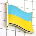 ピンバッジ・NEW!ウクライナ国旗デラックス薄型キャッチ付き東欧黒海UKRAINE UKRAÏNA