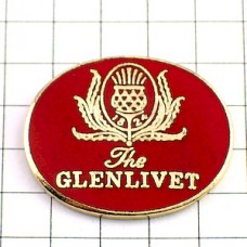 ピンバッジ・グレンリベット酒ウイスキー花アザミ薊 GLENLIVET SCOTCH WHISKY SCOTLAND