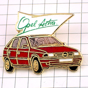 ピンバッジ・オペル車アストラ赤 OPEL-ASTRA OPEL GERMANY