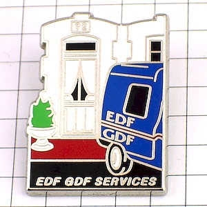 ピンバッジ・ＥＤＦ青い電気会社の車