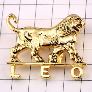 ピンバッジ・金色のライオンＬＥＯ