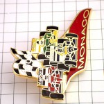 ピンバッジ・モナコF1グランプリ車シューマッハ旗チェッカーフラッグ