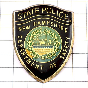 ピンバッジ・ニューハンプシャー州アメリカ警察紋章 NEWHAMPSHIRE USA STATE POLICE