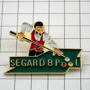 ピンバッジ・ビリヤード蝶ネクタイ球撞き BILLIARD SNOOKER BILLARD SEGARD 8-POOL FRANCE