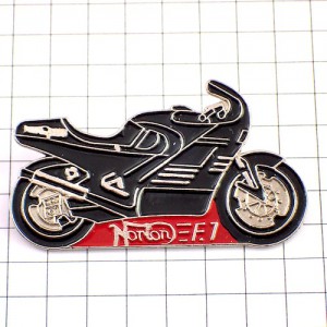 ピンバッジ・ノートン二輪バイク英国イギリス黒オートバイ NORTON ENGLAND