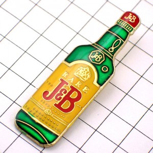 ピンバッジ・J&Bウイスキー酒ボトル型 J&B SCOTCH WHISKY SCOTLAND