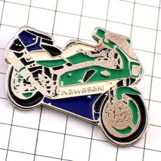 ピンバッジ・カワサキ二輪バイク青緑 KAWASAKI