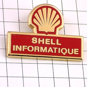 ピンバッジ・赤い貝シェル石油 SHELL ENGLAND