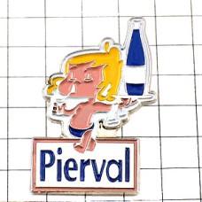 ピンバッジ・赤ちゃんの給仕する水 PIERVAL MINERAL-WATER FRANCE