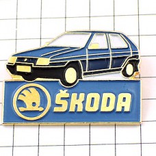 ピンバッジ・シュコダ青い車チェコＳＫＯＤＡ SKODA CZECH-REPUBLIC VW VOLKSWAGEN GERMANY