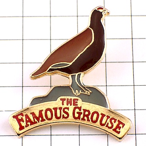 ピンバッジ・鳥フェイマスグラウス酒ウイスキー THE-FAMOUS-GROUSE SCOTCH WHISKY SCOTLAND