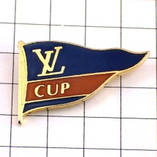 ピンバッジ・ルイヴィトン旗アメリカズカップ船レースLV  LOUIS-VUITTON VUITTON-CUP FRANCE