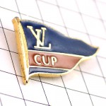 ピンバッジ・ルイヴィトン旗アメリカズカップ船レースLV  LOUIS-VUITTON VUITTON-CUP FRANCE