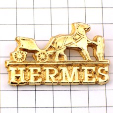 ピンバッジ・エルメス金色の馬車 HERMES FRANCE