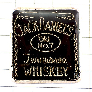 ピンバッジ・ジャックダニエル黒ラベル酒ウイスキー JACK-DANIELS TENNESSEE WHISKY WHISKEY USA