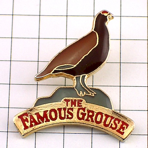 ピンバッジ・鳥フェイマスグラウス酒ウイスキー THE-FAMOUS-GROUSE SCOTCH WHISKY SCOTLAND