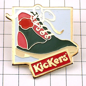 ピンバッジ・キッカーズ革靴 KICKERS SHOES FRANCE