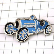 ピンバッジ・ブガッティ車アンティーク青 BUGATTI FRANCE