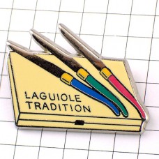 ピンバッジ・ラギオール社のナイフセット３本 LAGUIOLE TRADITION