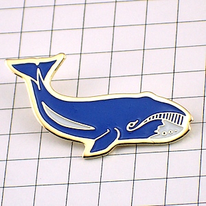 ピンバッジ・青いクジラ鯨