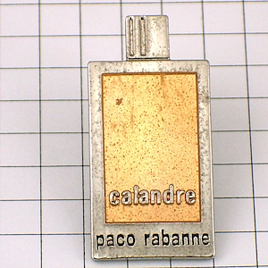 ピンバッジ・パコラバンヌ香水壜 PACO-RABANNE CALANDRE 