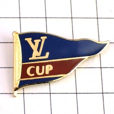 ピンバッジ・ルイヴィトン旗アメリカズカップ船レースLV  LOUIS-VUITTON VUITTON-CUP FRANCE