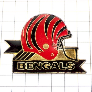 ピンバッジ・アメフトUSAシンシナティベンガルズNFLヘルメット一個オレンジ色 BENGALS