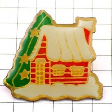 ピンバッジ・クリスマスツリー山小屋