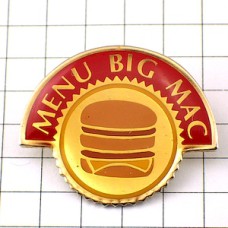 ピンバッジ・ビッグマック１個マクドナルド太陽 MC-DONALDS MENU-BIG-MAC HAMBURGER