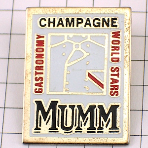 ピンバッジ・シャンパーニュ酒マム CHAMPAGNE-MUMM REIMS FRANCE