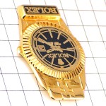 ピンバッジ・ロレックス金色の腕時計 ROLEX SWISS