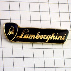 ピンバッジ・ランボルギーニ車エンブレム文字と牛 LAMBORGHINI ITALIA ITALY