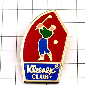 ピンバッジ・ゴルフ大会クリネックスクラブ選手 KLEENEX GOLF