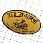 ピンバッジ・サザンコンフォートお酒ウイスキー蒸気船 WHISKY SOUTHERN-COMFORT USA