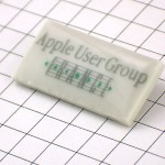 ピンバッジ・アップル社コンピュータ陶磁器製 APPLE USER-GROUP-FRANCE