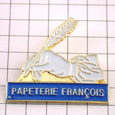 ピンバッジ・羽根ペン筆記具 PAPETERIE FRANCOIS FRANCE