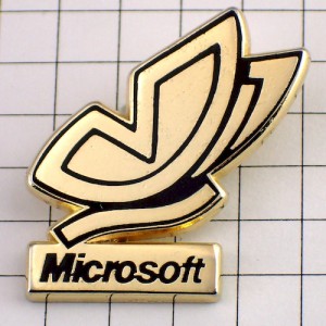 ピンバッジ・金色蝶々マイクロソフト社 MICROSOFT USA