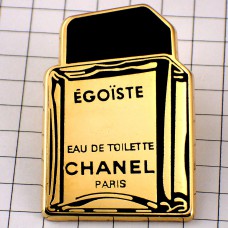 ピンバッジ・シャネル香水エゴイスト金色ゴールド壜型 CHANEL EGOISTE