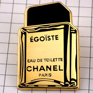 ピンバッジ・シャネル香水エゴイスト金色ゴールド壜型 CHANEL EGOISTE